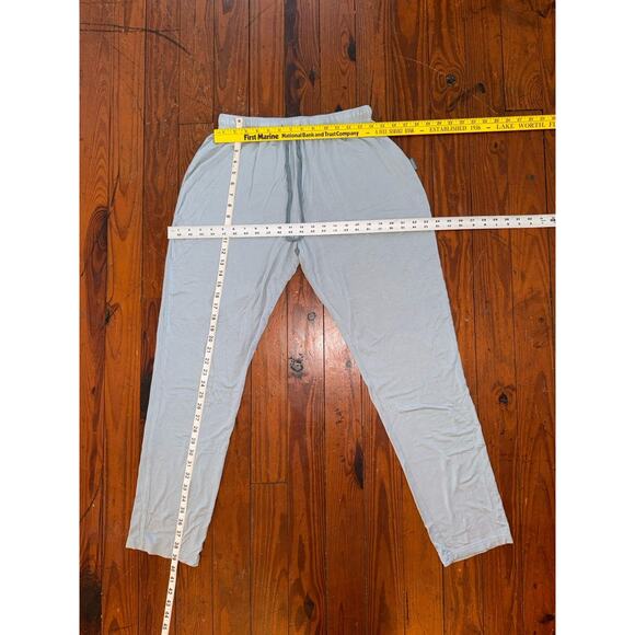 Emirates Business Class 2 pc Loungewear Pajamas S/M Unisex Blue Grey Modal Soft - Picture 13 of 16